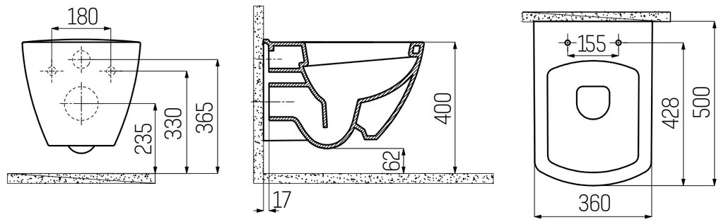 Sanigoods Austin wandcloset met bidetsproeier wit