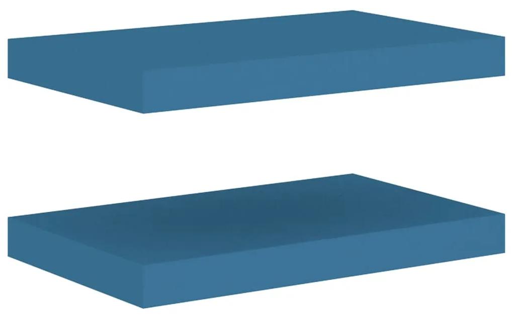 vidaXL Wandschappen 2 st zwevend 40x23x3,8 cm MDF blauw