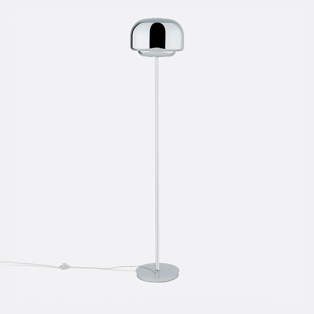 Staande lamp van verchroomd ijzer, KINOKO