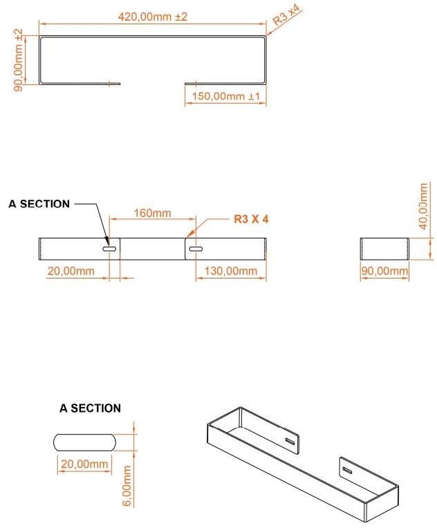 Eastbrook Deddington handdoekhouder voor paneel radiator 40cm zwart mat