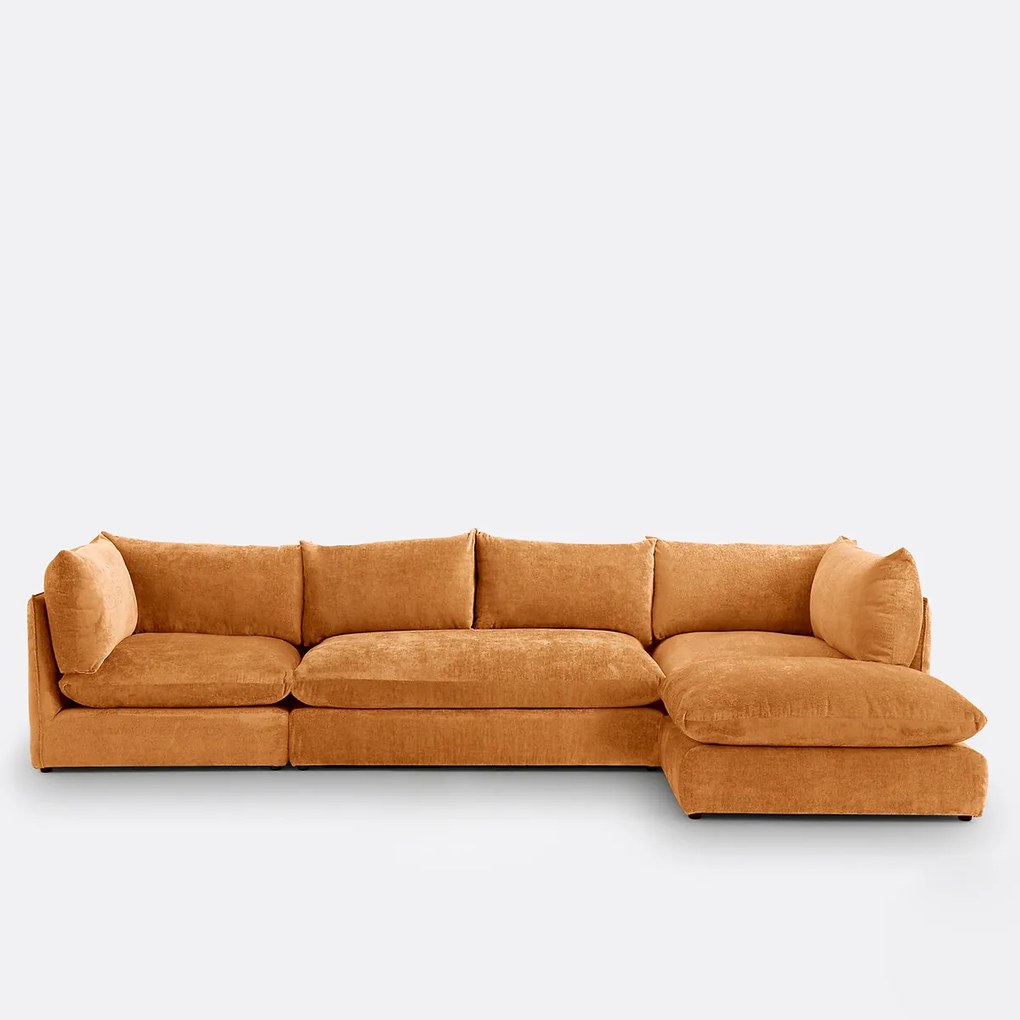 Malo modulaire 2-zits bank met textuurfluweel