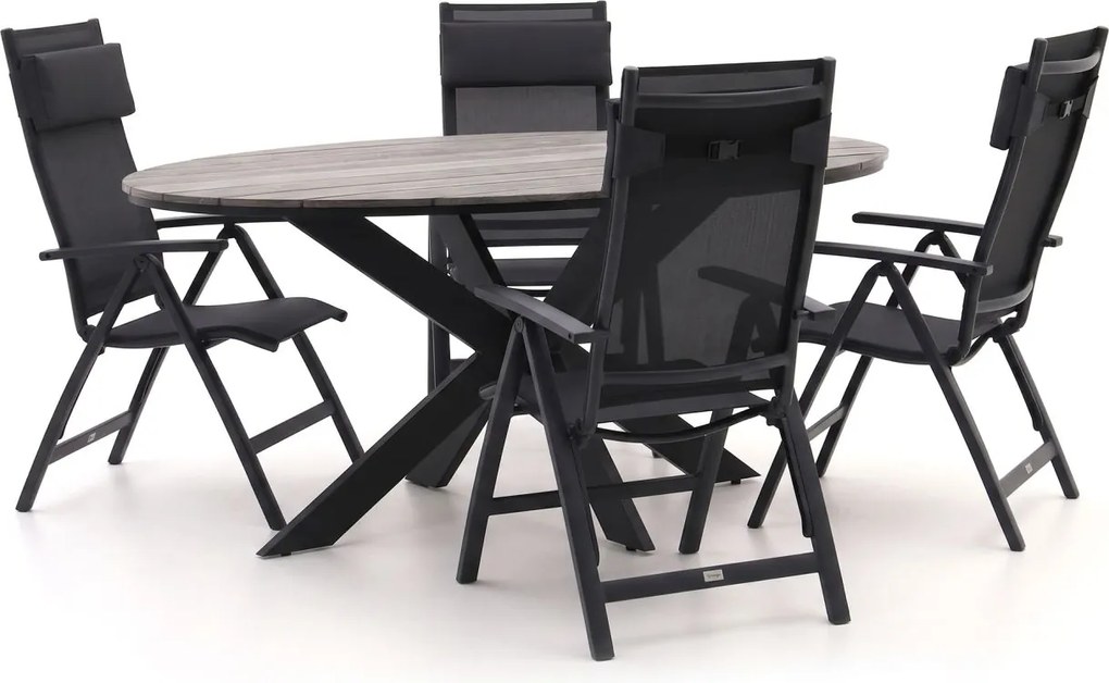Diningset Bellagio  | 4 personen | Tuinset polywood | 5-delig | Kees Smit Tuinmeubelen