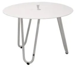 4 Seasons Outdoor | cool sidetable Ø 60 cm hoogte 40 cm, seashell  Bijzettafel    Wit weerbestendig