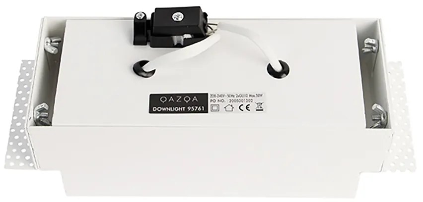 Set van 3 inbouwspots wit GU10 kantelbaar trimless 2-lichts - Oneon