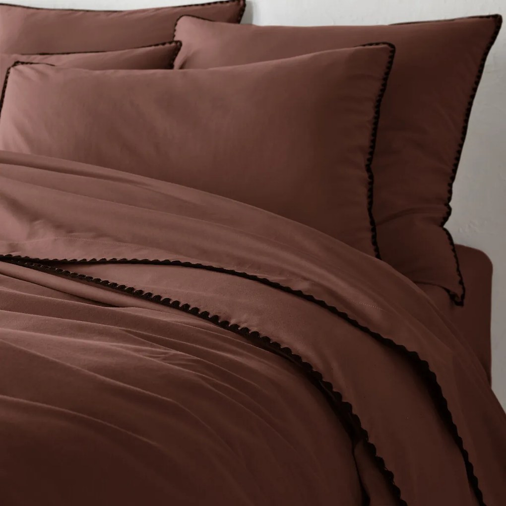 Dekbedovertrek in gewassen katoen, geborduurd, Merida