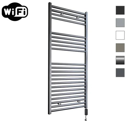 Sanicare HVW electrische WifiRadiator - 111.8x45cm - Gunmetal met thermostaat zwart - rechtsonder HRRWZ 451118/M