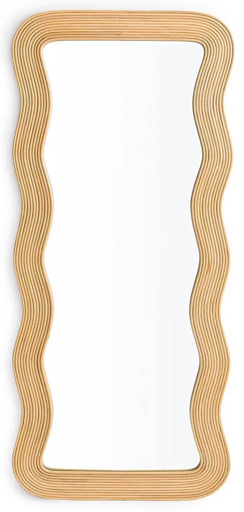Golvend spiegel in rotan H180 cm, Kiza