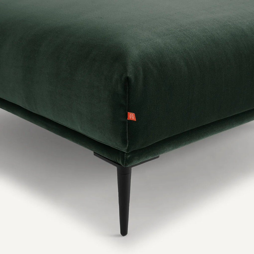 XL fluwelen poef, Oscar, ontwerp Emmanuel Gallina