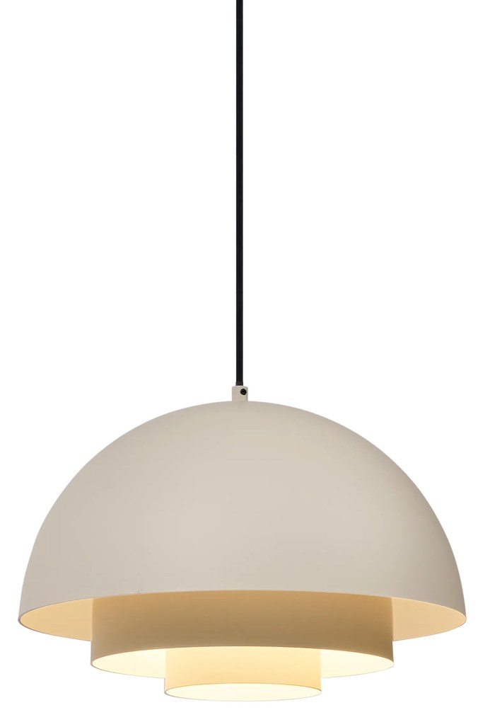 Scandinavische hanglamp creme met witte binnenkant - Loes