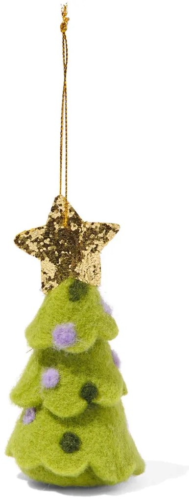 HEMA Kersthanger Van Wol 12cm Kerstboom (groen)