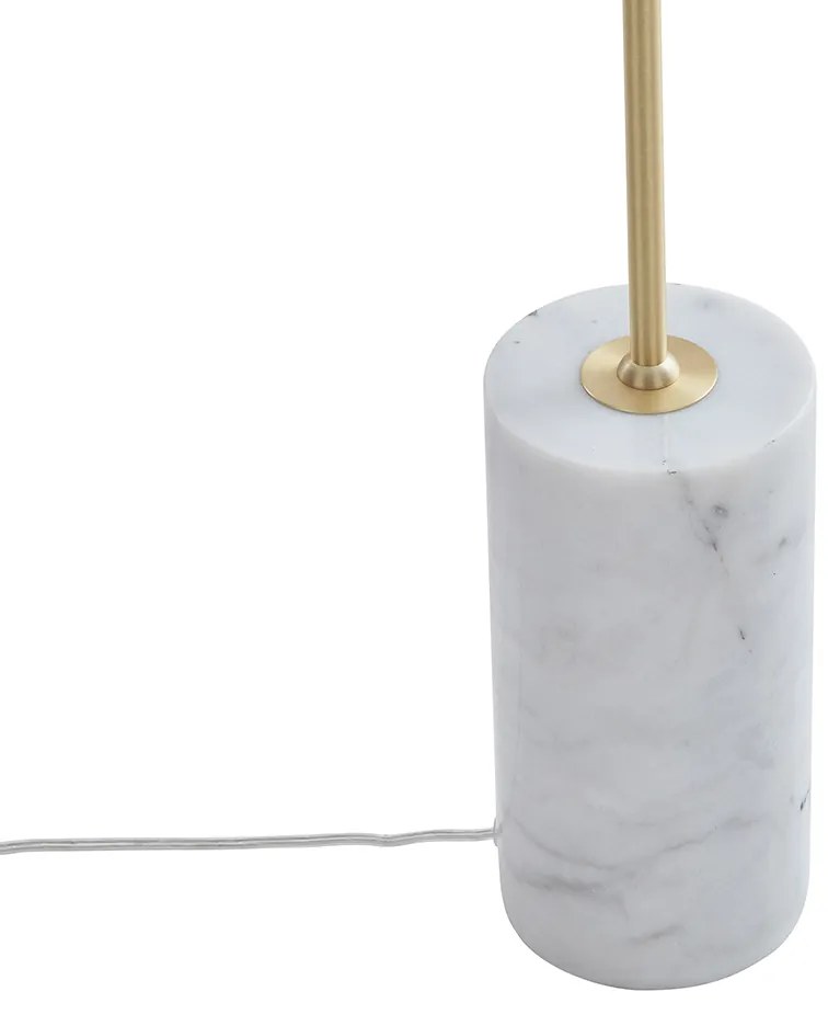 Art Deco vloerlamp messing met helder glas - Rid