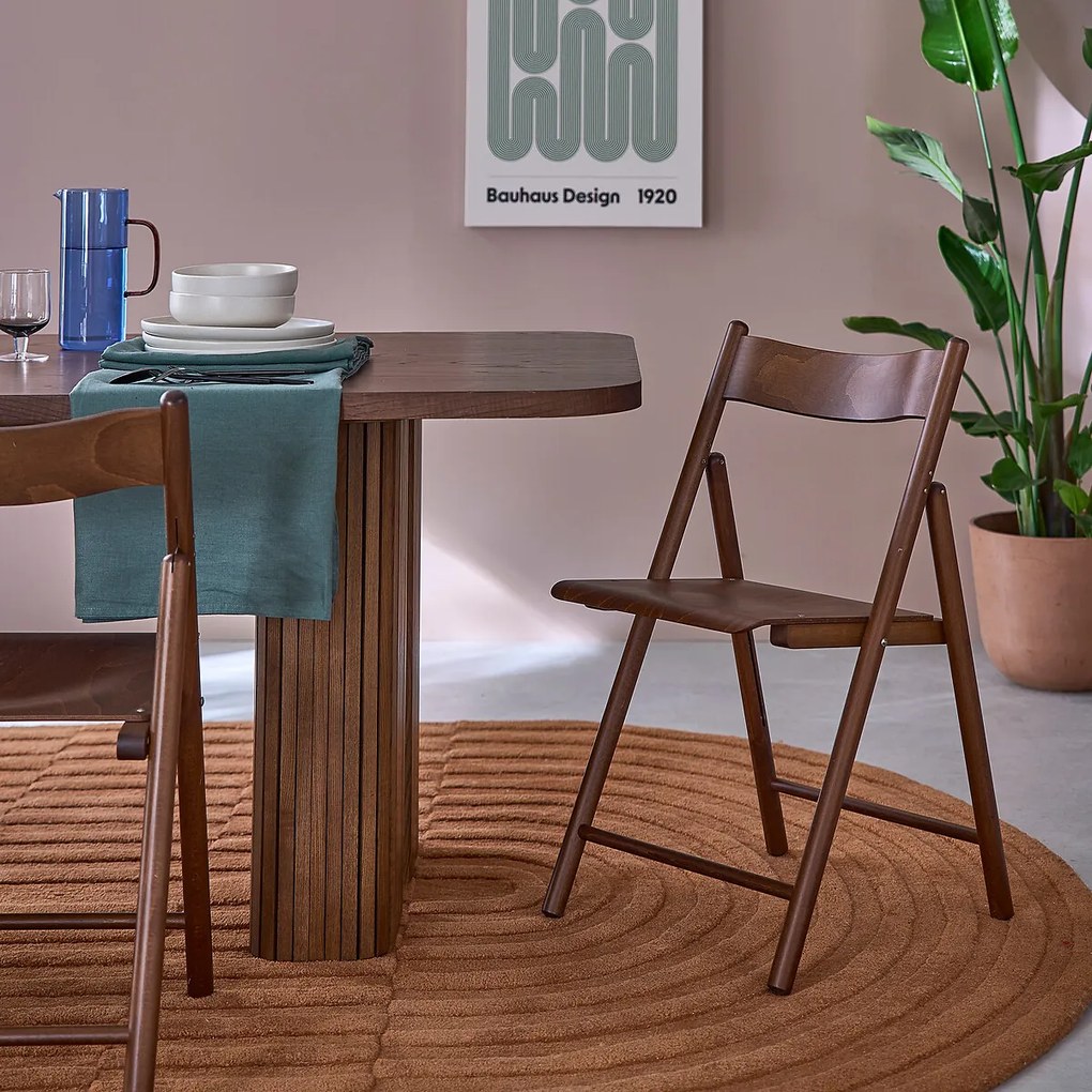 Set van 2 klapstoelen van beukenhout en gefineerd hout, Panni