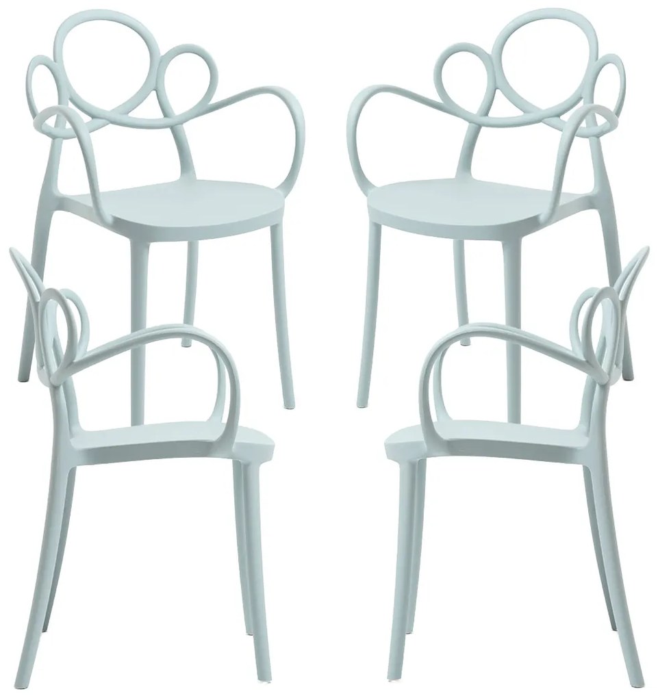 Pack 4 Sky Stoel met Armleuningen