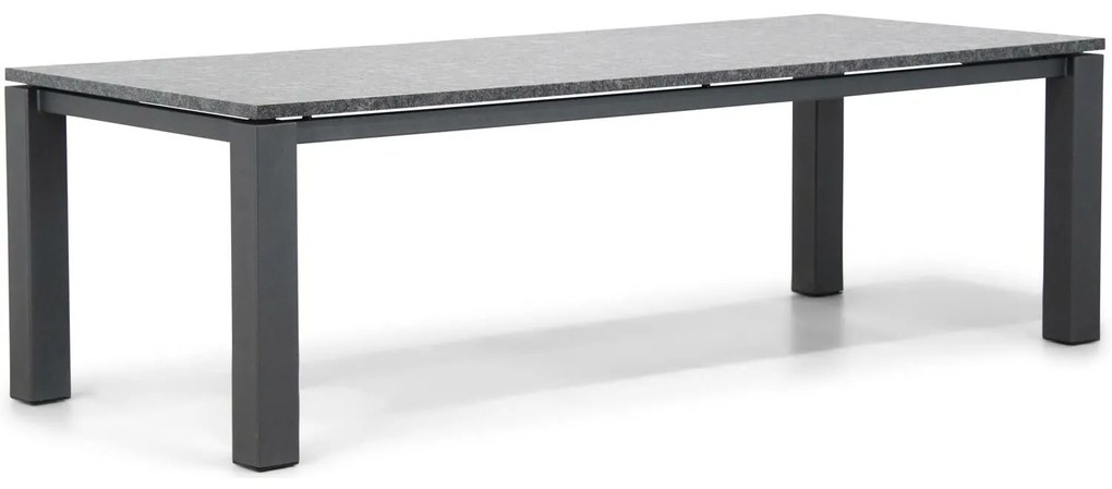 Dining Tuintafel rechthoekig 240 x 100 cm met Pearl Black Satinado blad Graniet Zwart Alaska