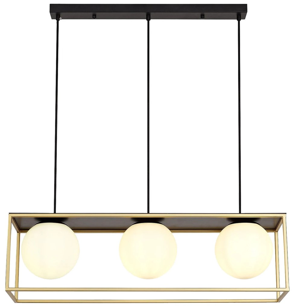 Plafondlamp Zwart Goud APP1164-3CP