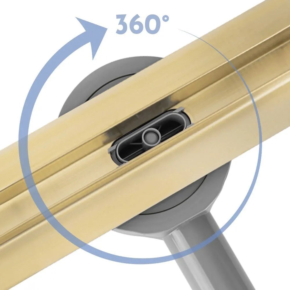 Lineaire afvoer REA Neox Slim pro Brush Gold 60