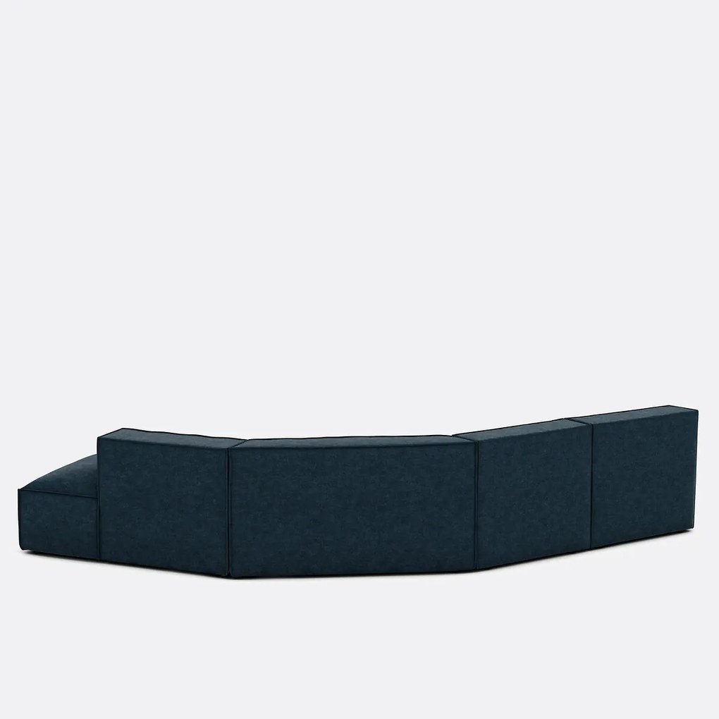 4-zits bank met hoek van ribfluweel met structuur, Seven