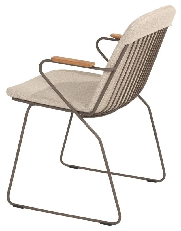 4 Seasons Outdoor Veneto stapelbare tuin stoel terre RVS  Tuinstoel    bruin weerbestendig