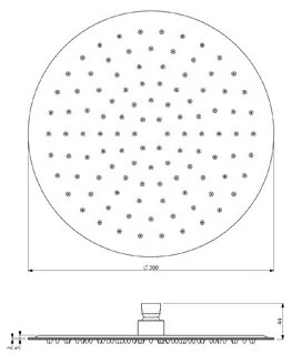 Plieger Napoli hoofddouche rond 30cm mat zwart