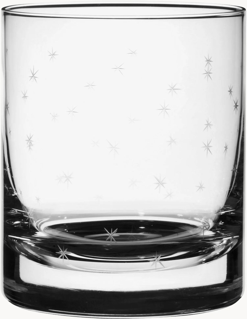 Mondgeblazen kristallen whisky glazen Stars, 4-delig