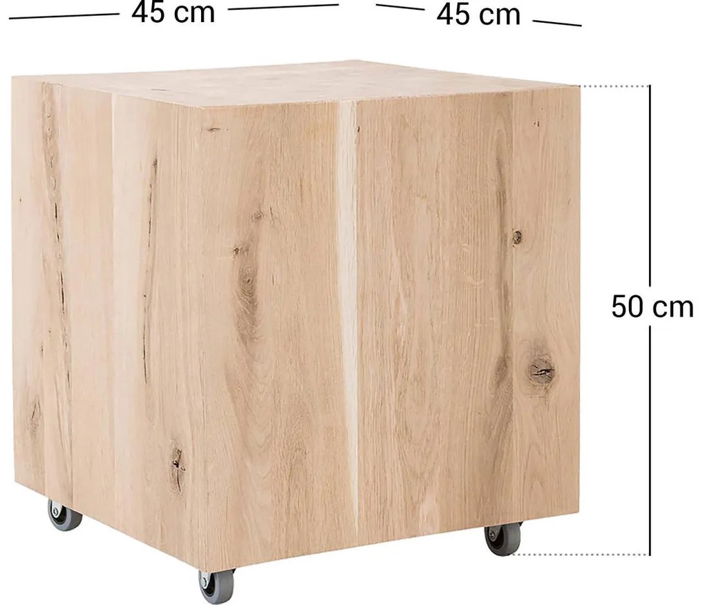 Goossens Bijzettafel Stoer, 45 x 45 cm