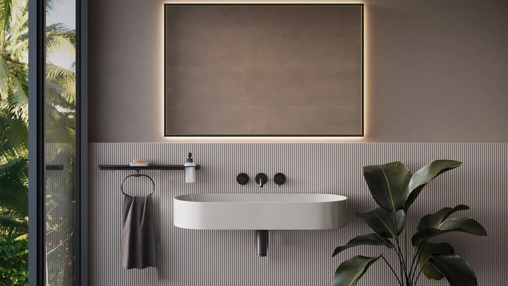 Hotbath &More Square rechthoekige spiegel 120x80cm wit mat