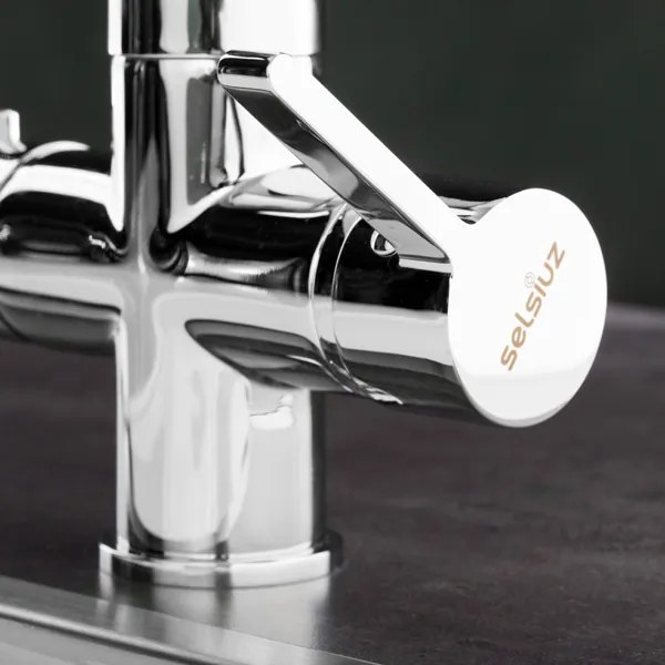 Selsiuz kokend water kraan met titanium single boiler en C-uitloopkraan chroom