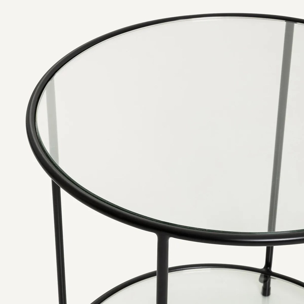 Bijzettafel in gehard glas, Sybil
