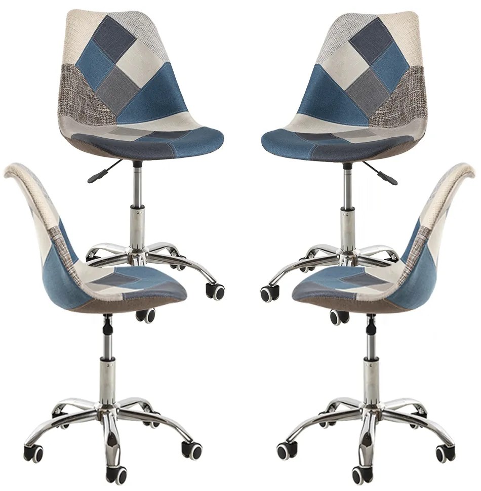 Set 4 Neo Patchwork Stoelen