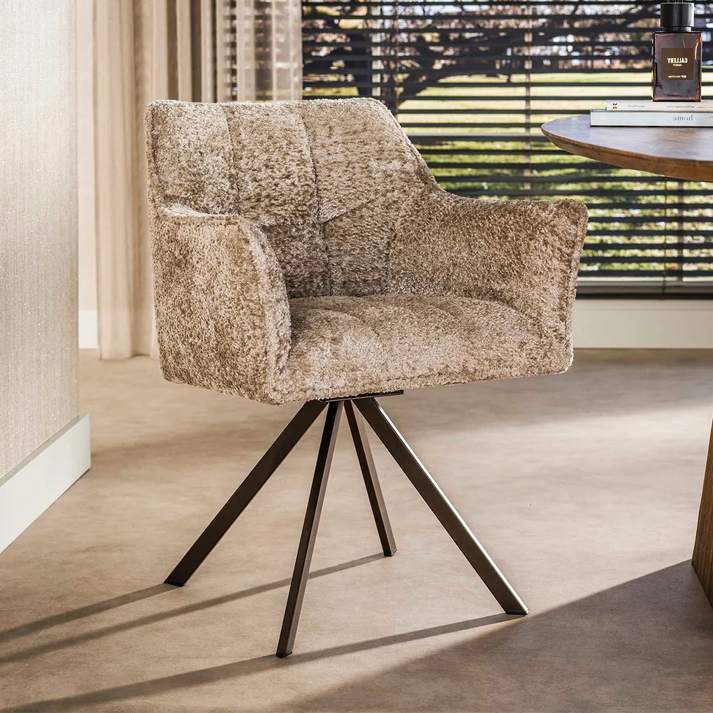 Draaibare Eetkamerstoel Beige