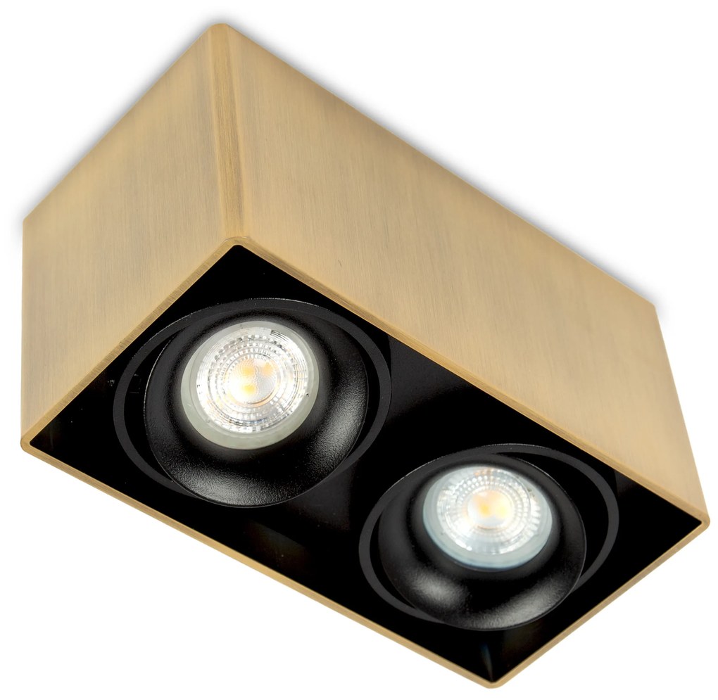 Bjorn 2 Opbouwspot Messing