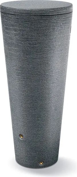 Prosperplast Tubo Regenton 2-in-1 - 320 liter - Graniet antraciet - Inclusief plantenpot deksel