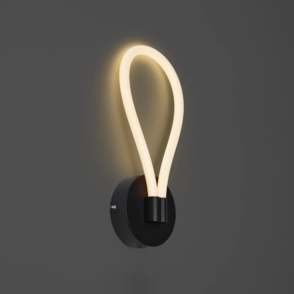 Moderne wandlamp zwart incl. LED 3-staps dimbaar - Keri