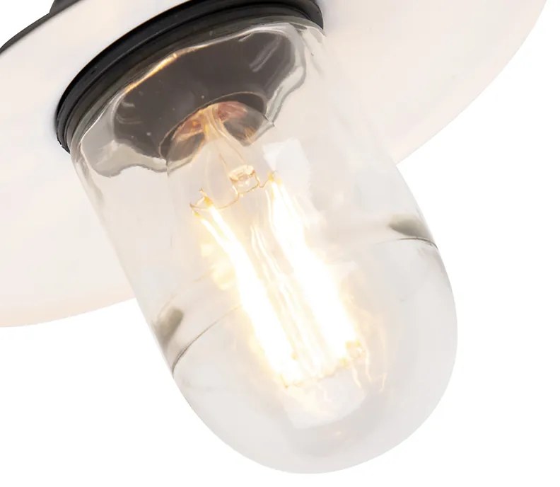 Buitenwandlamp zwart IP44 - Munich Industriele / Industrie / Industrial E27 IP44 Buitenverlichting rond