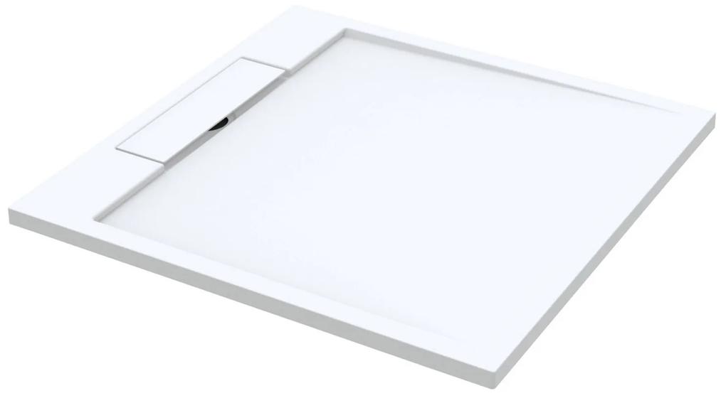 Douchebak Best Design Decent 90x90x3.5 cm Solid Surface Mat Wit