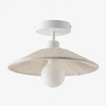 Massina Linnen Plafondlamp Beige – Crème - Sklum