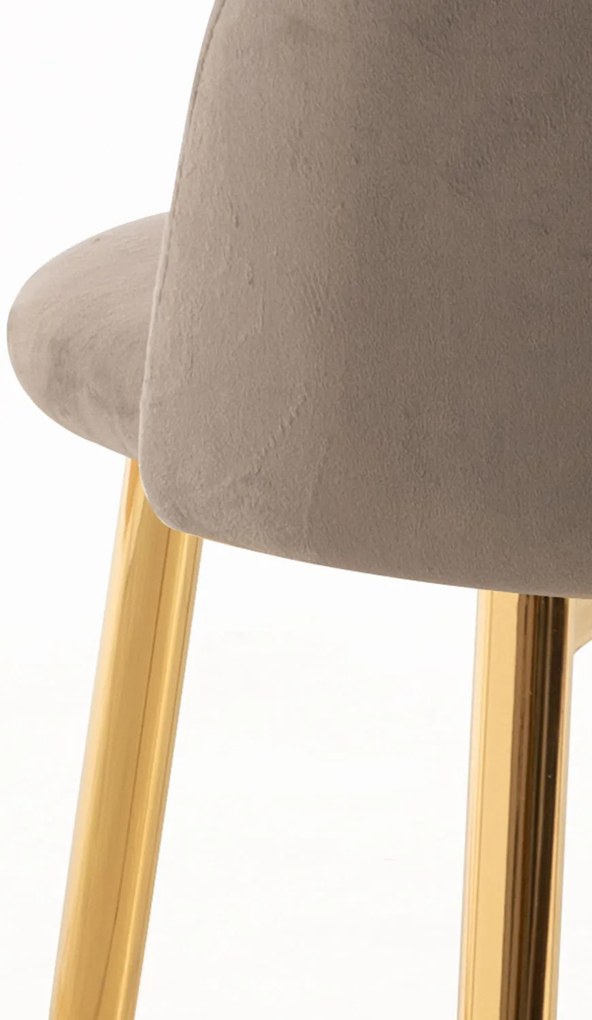 Vint fluwelen Gouden Stoel