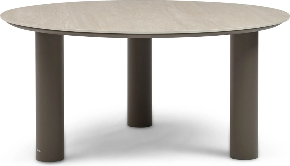 Tuinset Ronde Tuintafel 6 personen 158 cm Rope Taupe Santika Furniture Santika