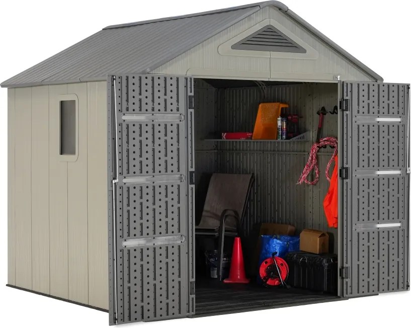 Boston kunststof gereedschapshuis 2,5 x 2,46 m CoverTech grijs