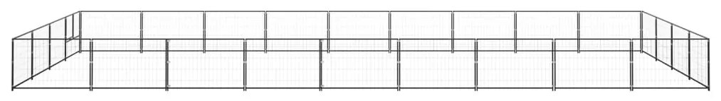 vidaXL Hondenkennel 36 m² staal zwart