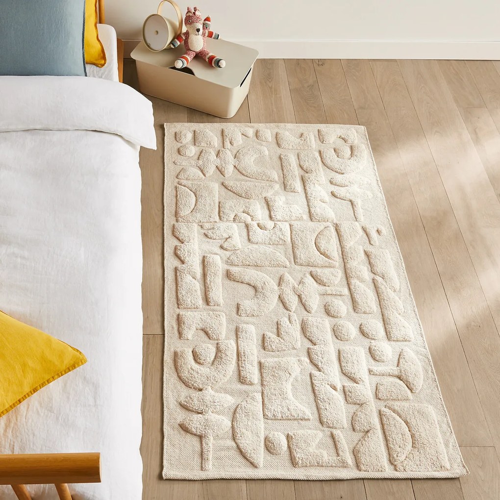 Vloerkleed met geometrisch motief, voor kinderen, in bio katoen Podotak