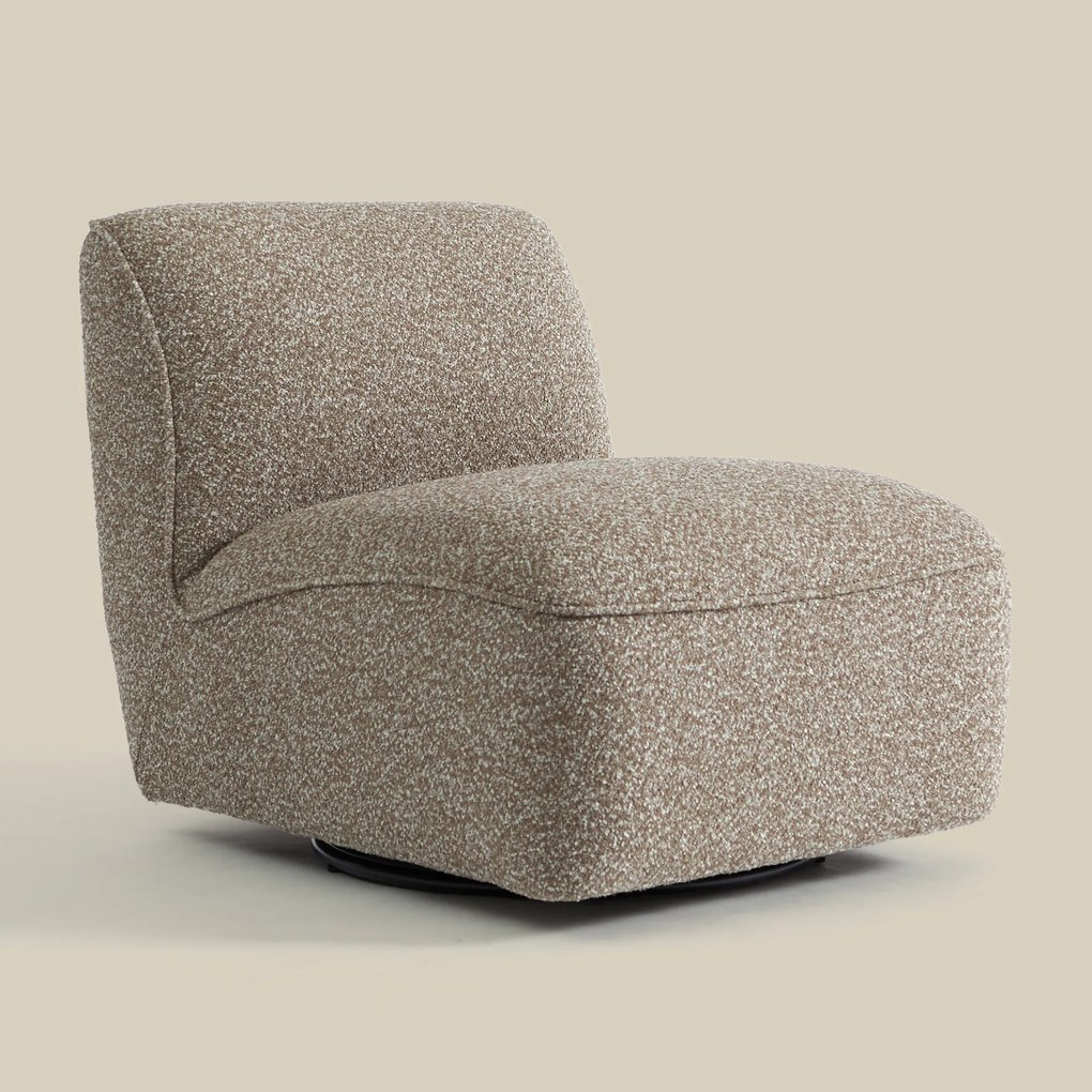 Draaibare Fauteuil Bruin Zonder Armleuning