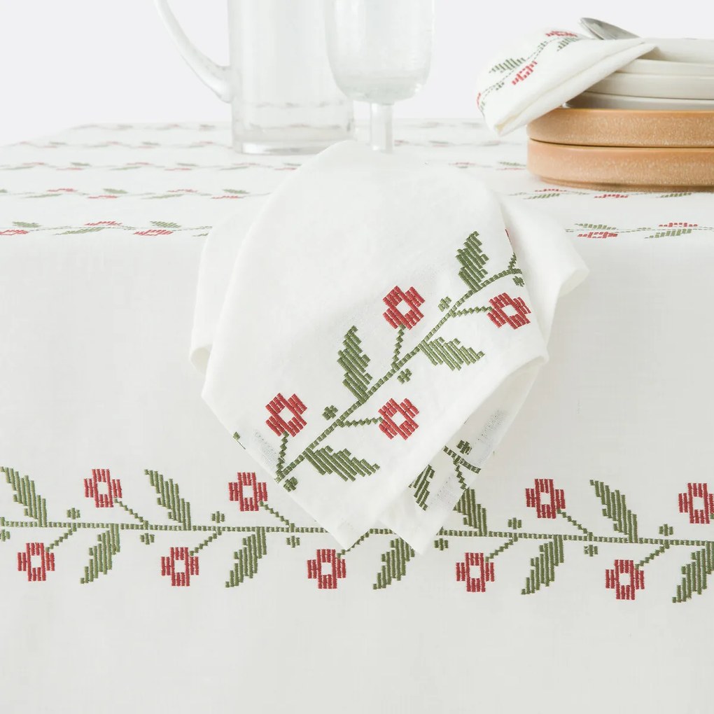 Geborduurd gewassen katoenen tafelkleed, Auvray