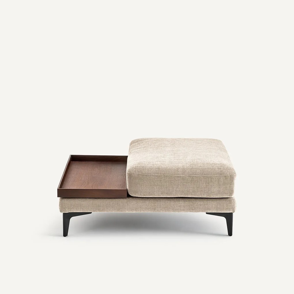 Voetensteun met dienblad, polyester katoen, MODERNISTE, ontwerp Emmanuel Gallina