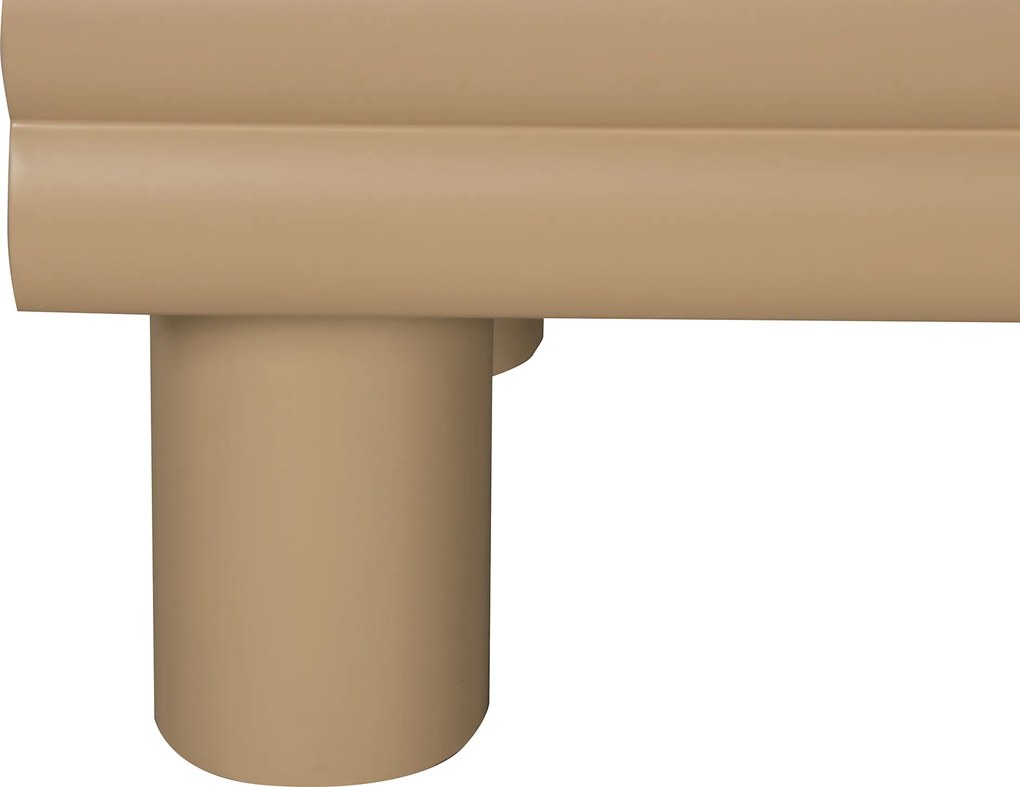 Dressoir Met Grote Ribbels Zandkleur 180 Cm - 180x40x75cm.