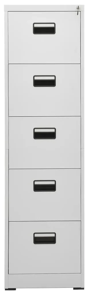 vidaXL Archiefkast 46x62x164 cm staal lichtgrijs