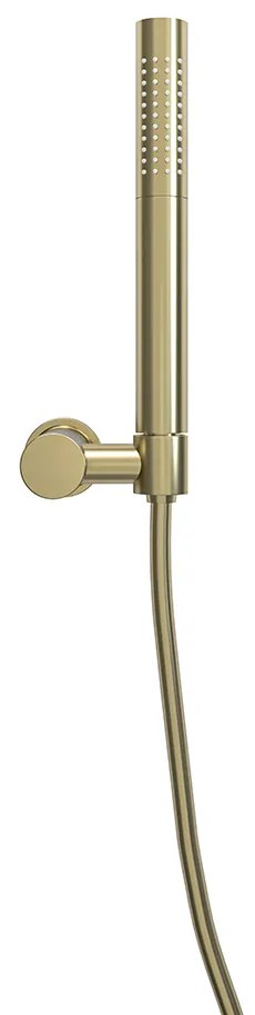 Mueller Gold staafhanddoucheset met wandhouder messing geborsteld