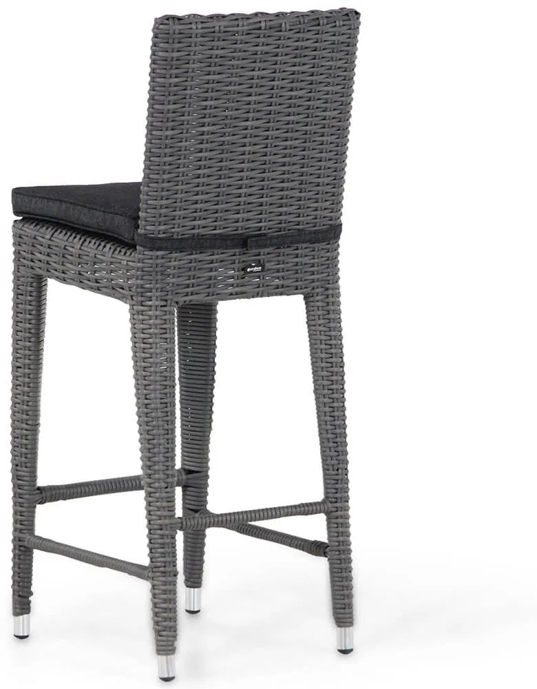 Garden Collections York Barchair Off Black Wicker Zwart