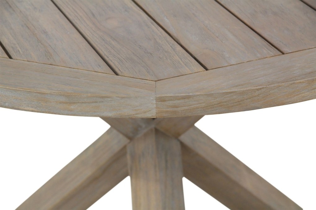 Tuinset Ronde Tuintafel 6 personen 160 cm Rope Zand/Beige  Santika Furniture Santika