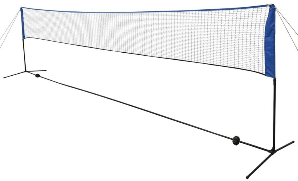 vidaXL Badmintonnet met shuttles 600 x 155 cm